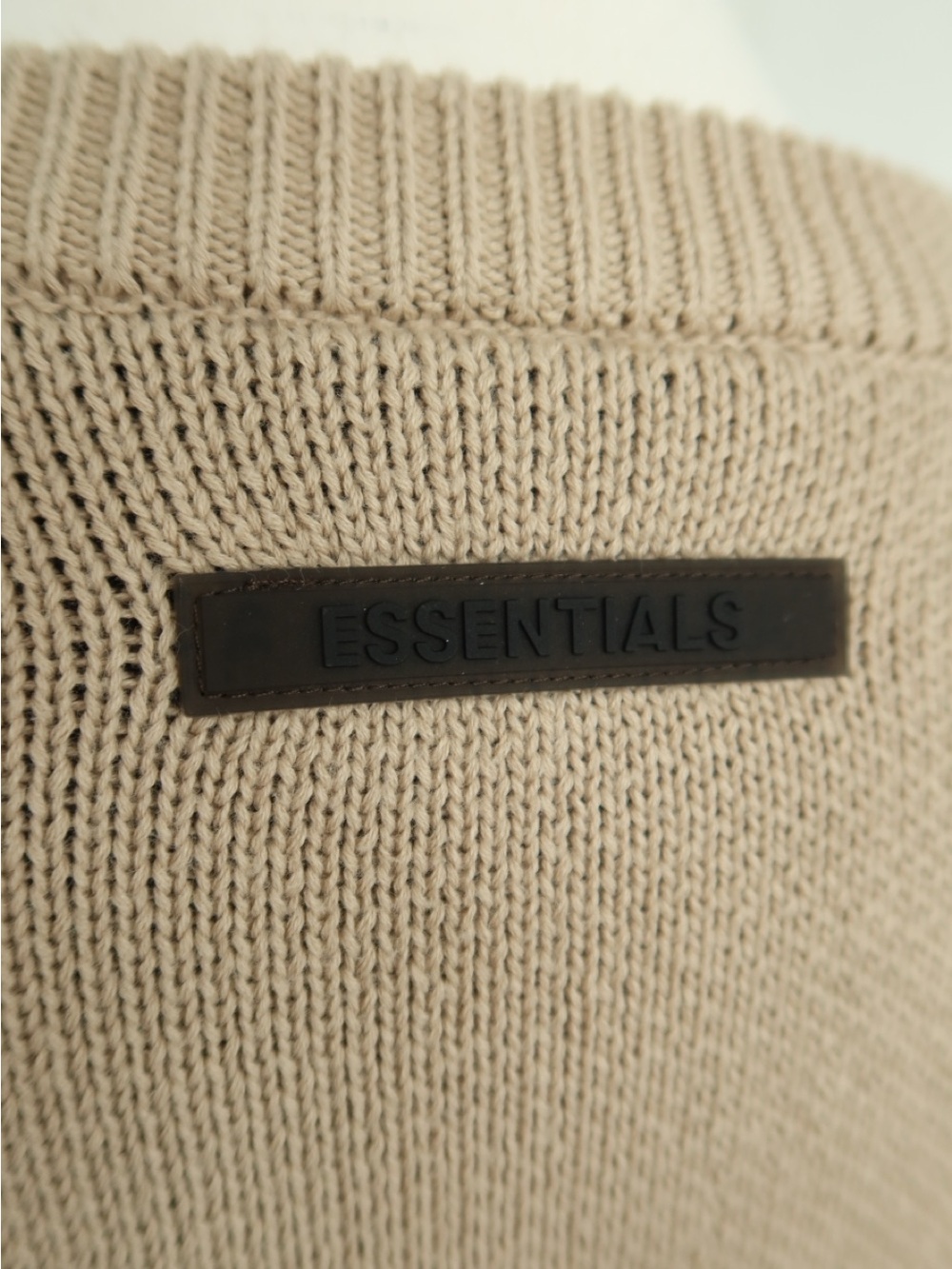 Essentials Tan Knit Sweater - Picture 6 of 9